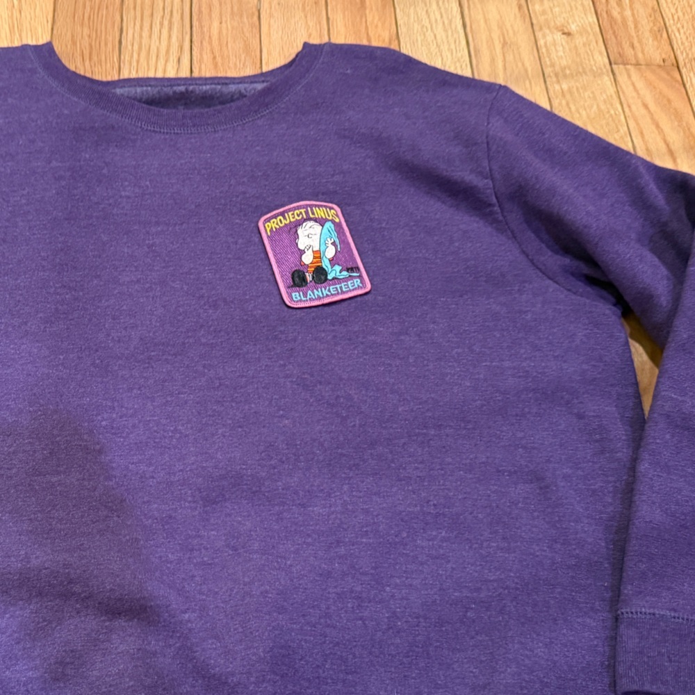 Purple Peanuts Charlie Brown Linus Women's Sweatshirt